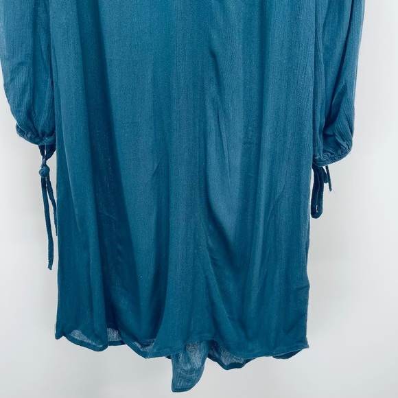 Forever 21 Dress Size S Women’s Embroidered Tunic Style Beachy Mini Blue - Picture 5 of 12
